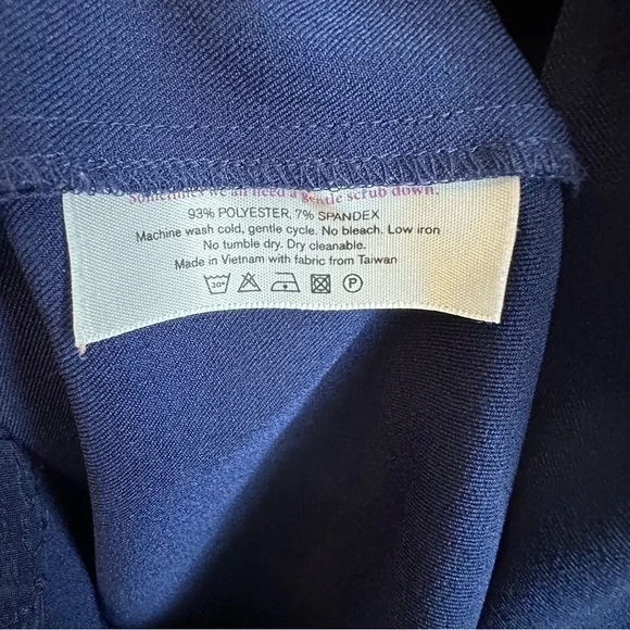 M.M. Lafleur The Etsuko Dress Navy Blue Sheath Size 10 (missing belt) - Picture 10 of 11